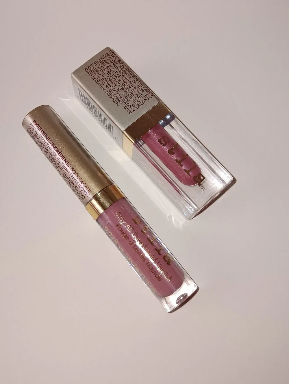 Stila Beauty Boss Lip Gloss SYNERGY & Stila Stay All Day Liq. Lipstick BACI